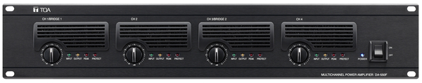 DA-550F CU DIGITAL POWER AMPLIFIER- 4X 550 W @ 4 OHMS (4X 370 W @ 8 OHMS)- 2X 1100 W BRIDGED @ 8 OHMS (2U)